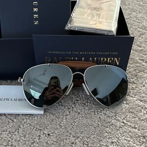 Ralph Lauren Metallic Aviator Sunglasses